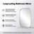 Modern Oblong Oval Bathroom Vanity Mirror | Stainless Steel Frame-1989191404-2003551136