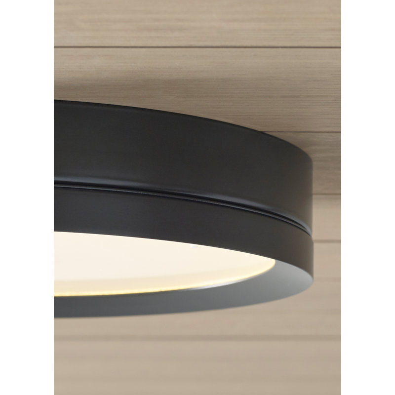 Finch 1 - Light LED Flush Mount, Antique Bronze, Integrated LED 90 CRI 3000