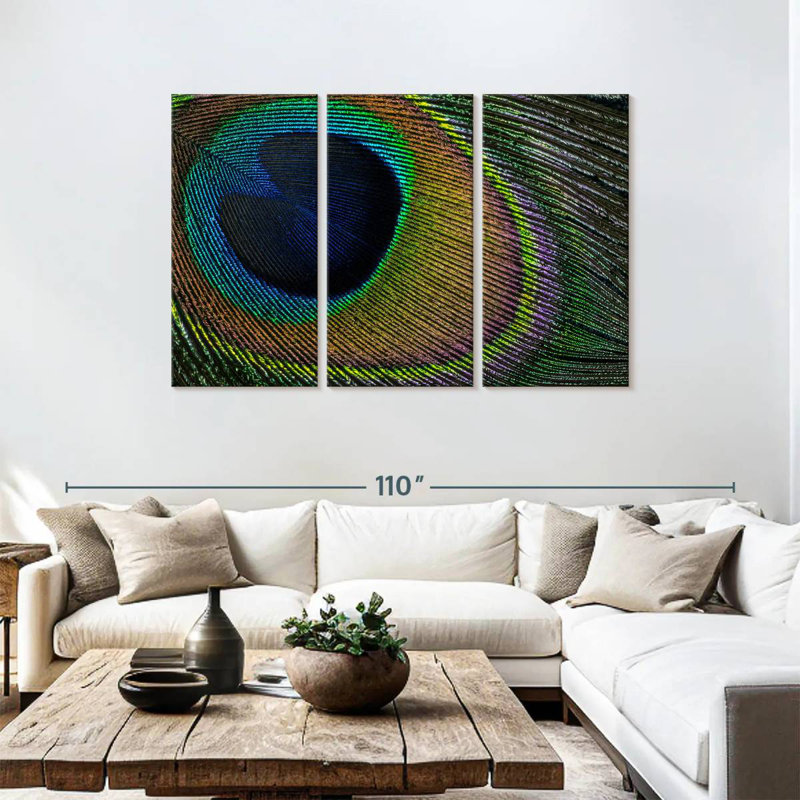 Peacock Plummage, 48" H x 74" W