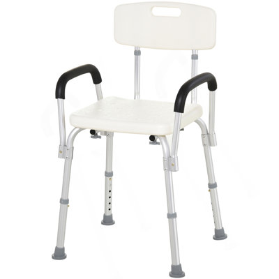 Chaise de douche, chaise de bain de qualité médicale, banc de douche réglable avec accoudoirs amovibles pour personnes âgées, personnes à mobilité réduite, personnes à mobilité réduite