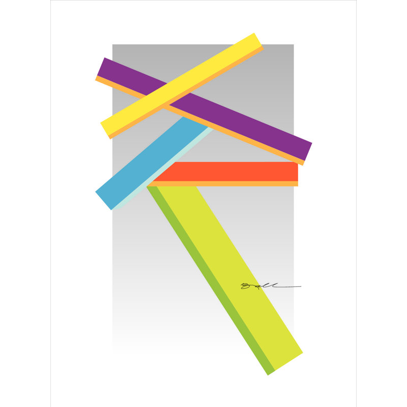 «Color Construction» par Bob Nall - impression encadrée, H 21,25 po x l 17,25 po