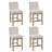 18'' Wide Upholstered Square Seat Rubber Wood Low Back Counter Height Bar Stools-118609578