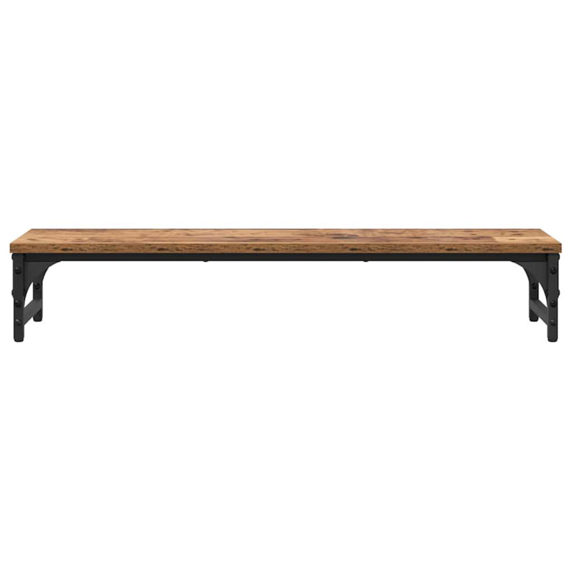 Manufactured Wood Monitor Stand, Old Wood, 14cm H x 85cm W x 23cm D