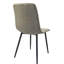 De 4 chaises de salle à manger modernes, recouvertes de lin avec un rembourrage de siège confortable et des pieds en métal pour la pièce (chaises grises, structure robuste à coussins décoratifs)-1078696497