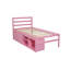 Lit plateforme en bois avec tablettes de rangement amovibles, deux tiroirs de rangement intégrés pour plus de commodité-319592926-319592924