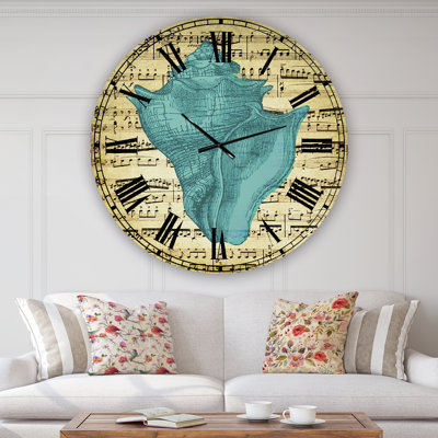 Horloge murale surdimensionnée nautique et côtière Blue Sea 1