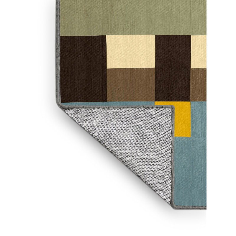 Pixel Patchwork Rug, Square 3'