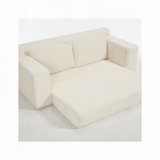 Corduroy Fabric Convertible Sofa Bed with Memory Foam & Steel Frame ,No Assembly