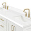 Meuble-lavabo double en bois massif blanc de 67 po avec plateau en quartz blanc pur 1,5 po Freitas-1652777435-1611645635-1611645633