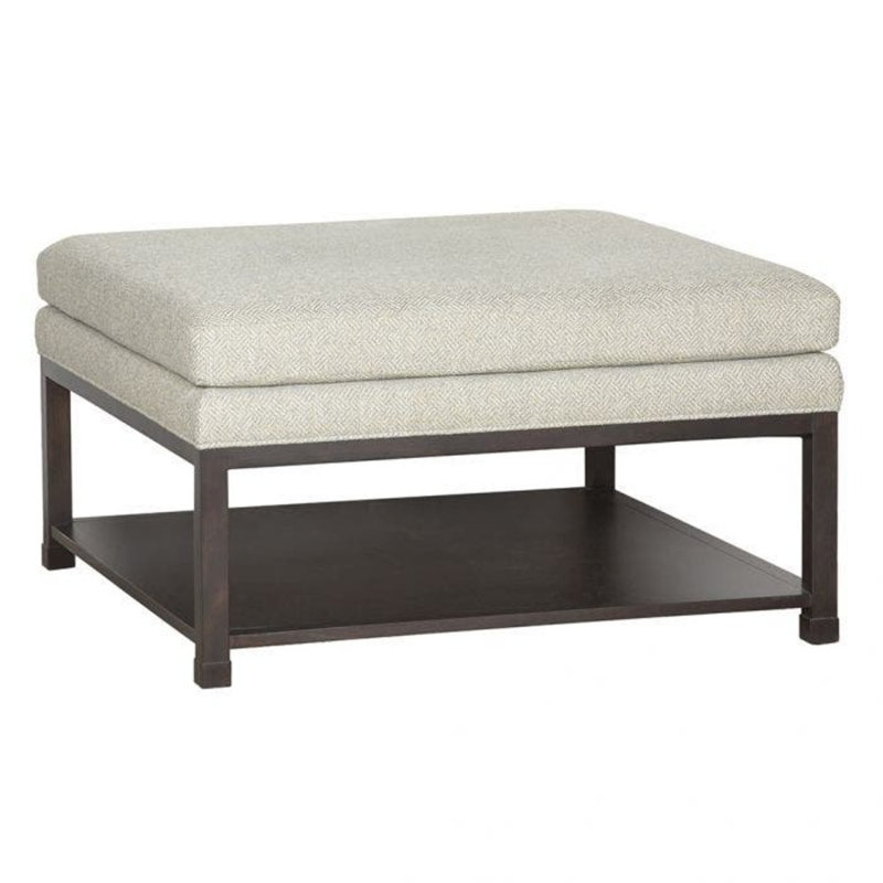 Libby Langdon 36.5" Wide Square Cocktail Ottoman with Storage, Tobacco, Linen (3152 72)