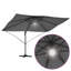 Roma Parasol with LED Strip Lights Aluminium and Polyester Garden Shade-515771274-515771276
