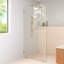 Solaris 38 in. x 78 in. Fully Frameless Radius Single Fixed Shower Panel-1807585503