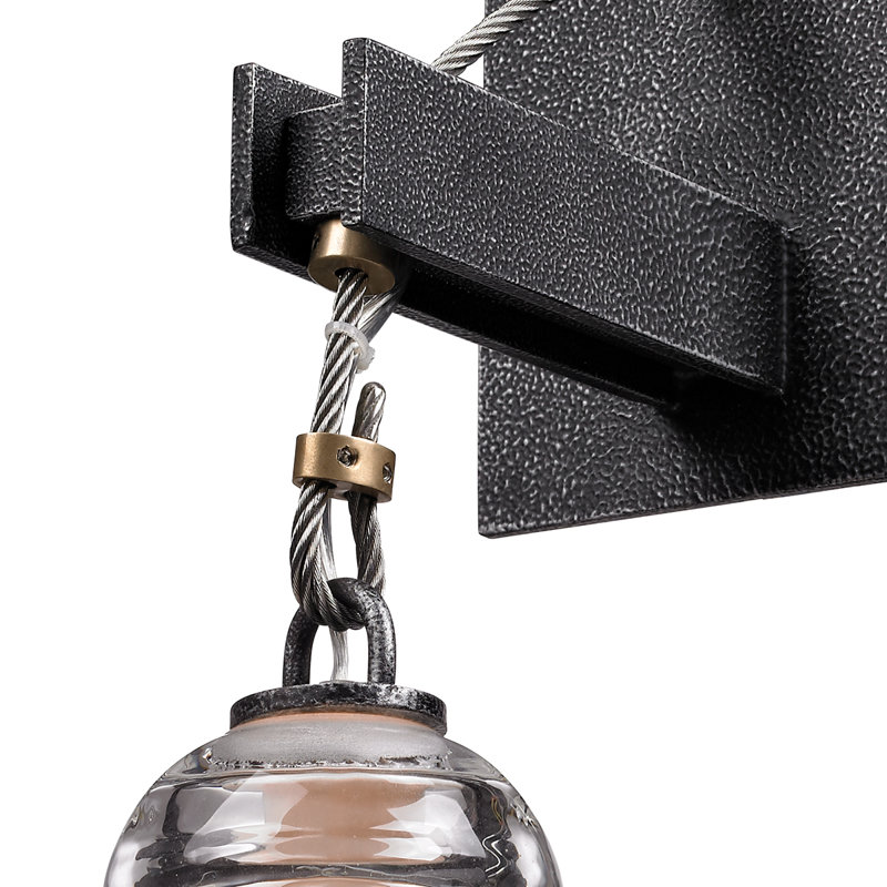 Menlo Park 1-Light Armed Sconce, Silver