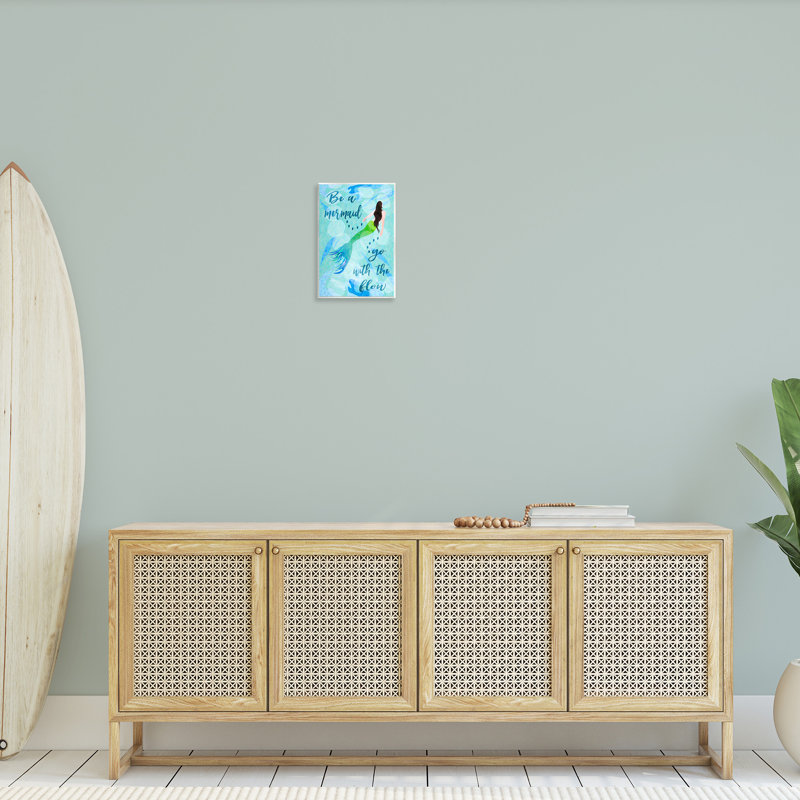 «Go With Flow Mermaid» par GraffiTee Studios, H 15 po x l 10 po