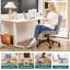Chaise de bureau Aguilera avec assise large de 66 cm (26 pouces), piètement croisé, sans accoudoirs et à roulettes-2085797679-2096535494