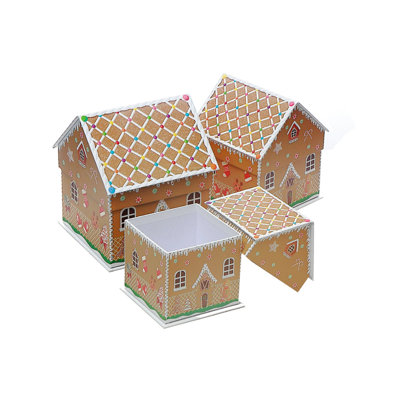 Ensemble de 3 boîtes gigognes House (Christmas House)