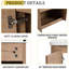 Meuble-lavabo 28 po, lavabo en céramique blanche, 45 poignées dissimulées, 3 charnières, contreplaqué pour meuble-lavabo avec 1 porte, contreplaqué, surface lisse facile-900866772