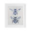 Toile à motif d'abeilles, reproduction encadrée sous verre, design avec lettres et doublure-384624531-384624529