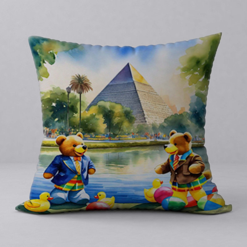 Abstract Reversible Throw Pillow