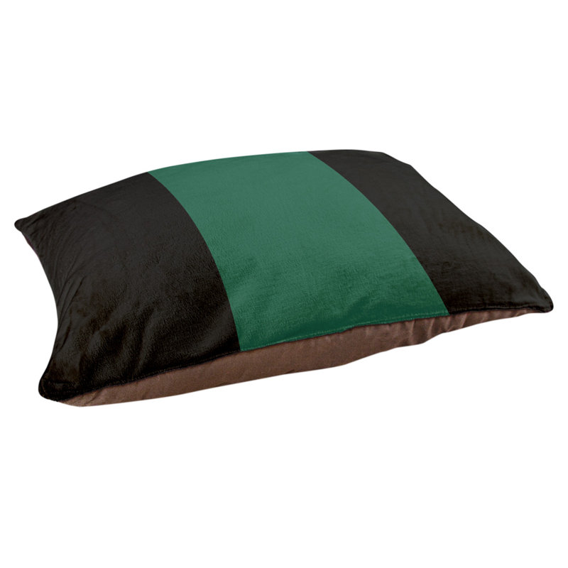 Coussin d'intérieur New York, Petit (l 28 po x P 18 po x H 6 po), Noir / vert