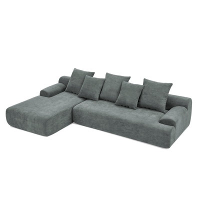 Upholstered Sectional Sofa Couch, Modular Compressed Sofa by Orren Ellis