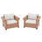 Outdoor Rattan Patio Chair With Cushions ( Set of 2)