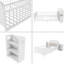 Structure de lit plateforme simple en métal avec lumière, lit simple en métal pour enfants avec tablettes de rangement rembourrées et escamotables-686396664