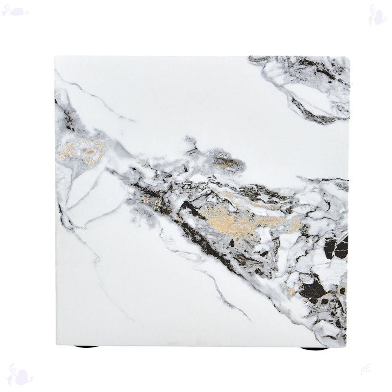 Kylier Single Coffee Table, White, 15.75" H x 15.75" L x 15.75" W, White