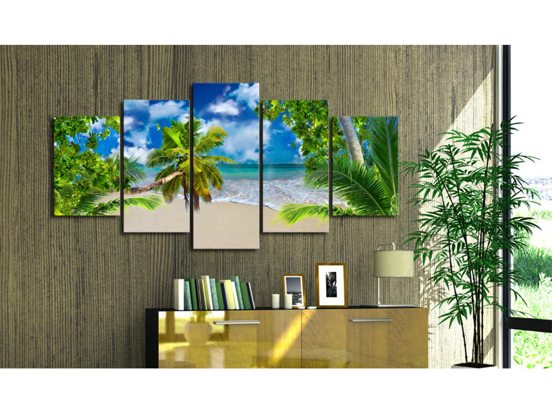 5 Piece No Frame Print on Canvas, 100cm H x 200cm W