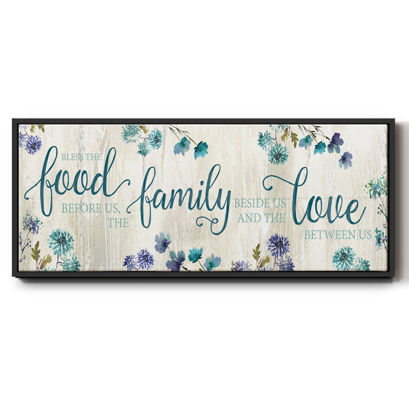 «Food Family Love» - Toile encadrée