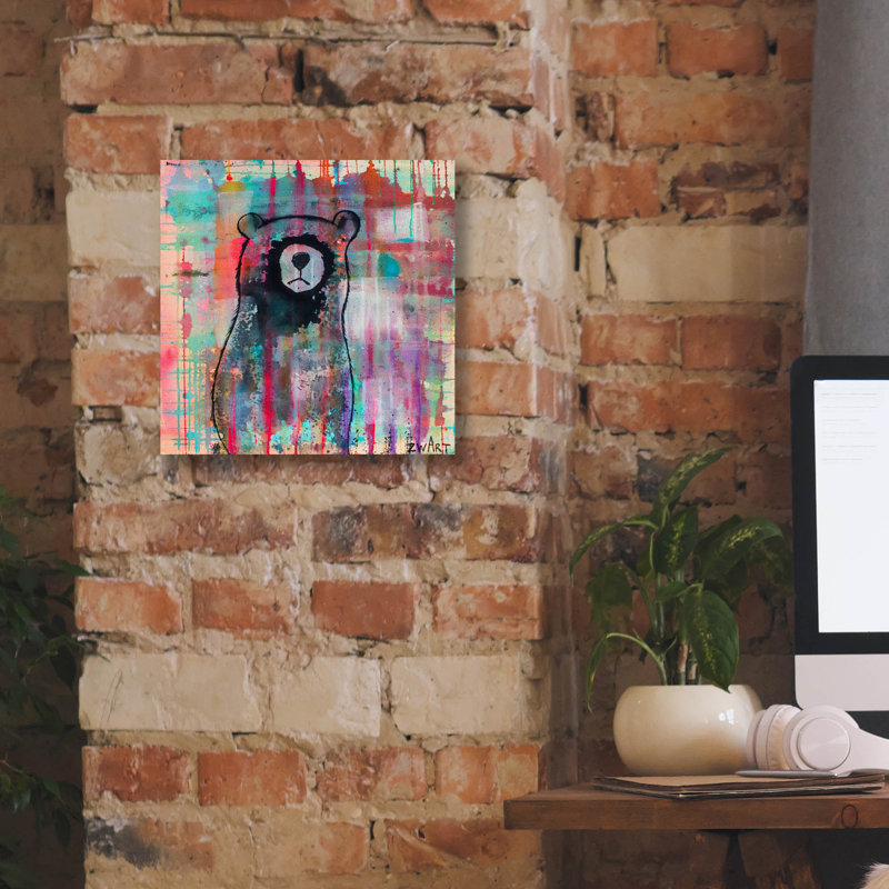 " Bear Meditates " by Zwart, 12" H x 12" W x 0.75" D