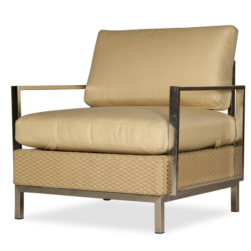 Elements Outdoor Lounge Chair, Cottage Pepper, White