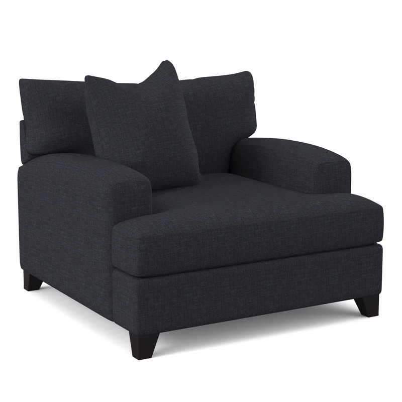 Fauteuil en polyester l 48 po Zani, Chenille marine Napa