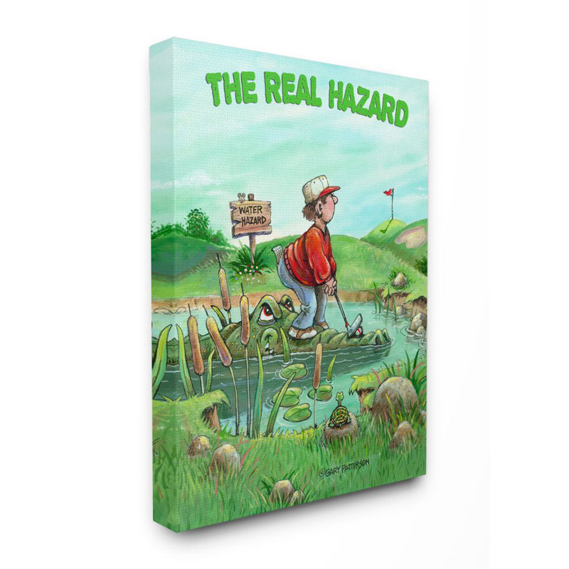 « the real tres podrawing golf drawing sports design » par gary patterson, impression, Toile, H 20 po x l 16 po