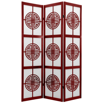 Cloison pliante 4 panneaux en papier de riz l 68 po x H 72 po Courtney