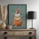 «Squirrel on Pumpkin Stack» par Elizabeth Tyndall, reproduction d'art