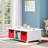 RiverRidge Kids Desk, Activity and Play Table with 6 Storage Cubbies - White with 2 Fabric Bins-92440294
