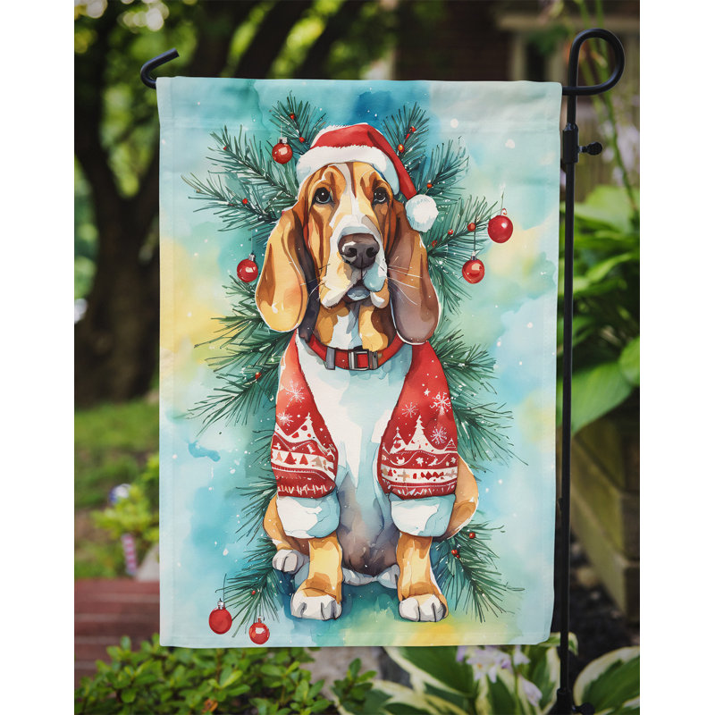 Polyester double face Noël, H 15,5 po x l 11,25 po