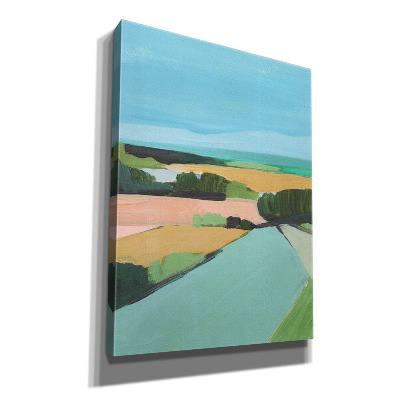 «Bright Coloured campagne 2» par Annie Warren, art mural, H 54 po x l 40 po