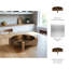 Support métallique amovible en métal et travertin Bowl pour la maison ou le bureau - Argent 6 po