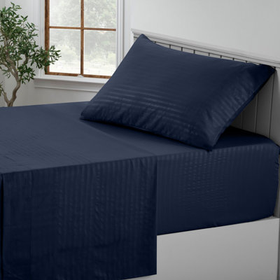 Lux Decor Collection Stripes Bed Sheets Microfiber Bedding Set with Fitted, Flat Sheet & Pillowcase