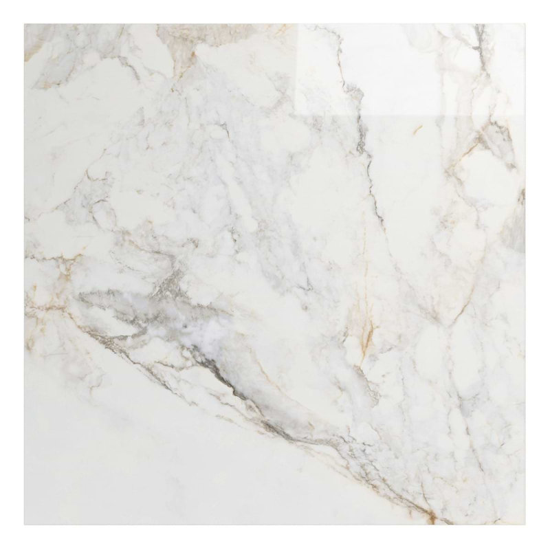 Calacatta Macchia 12X24 Marble Look Polished Porcelain Floor And Wall Tile, 48" X 48"