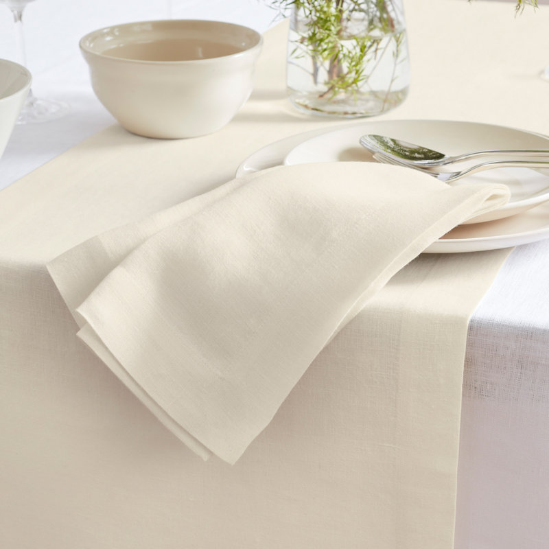 Sonoma - 100% Pure Linen Dinner Napkins (Prewashed), Ivory