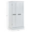 Armoire de rangement pour garde-manger, garde-manger autoportant avec portes et tablettes réglables, petit garde-manger pour cuisine, salle de bricolage (blanc)