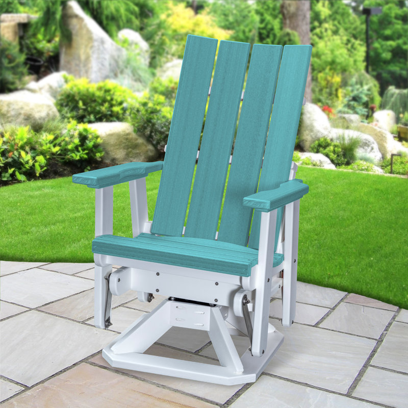 Fauteuil oscillant Brandon , Bleu Aruba / blanc