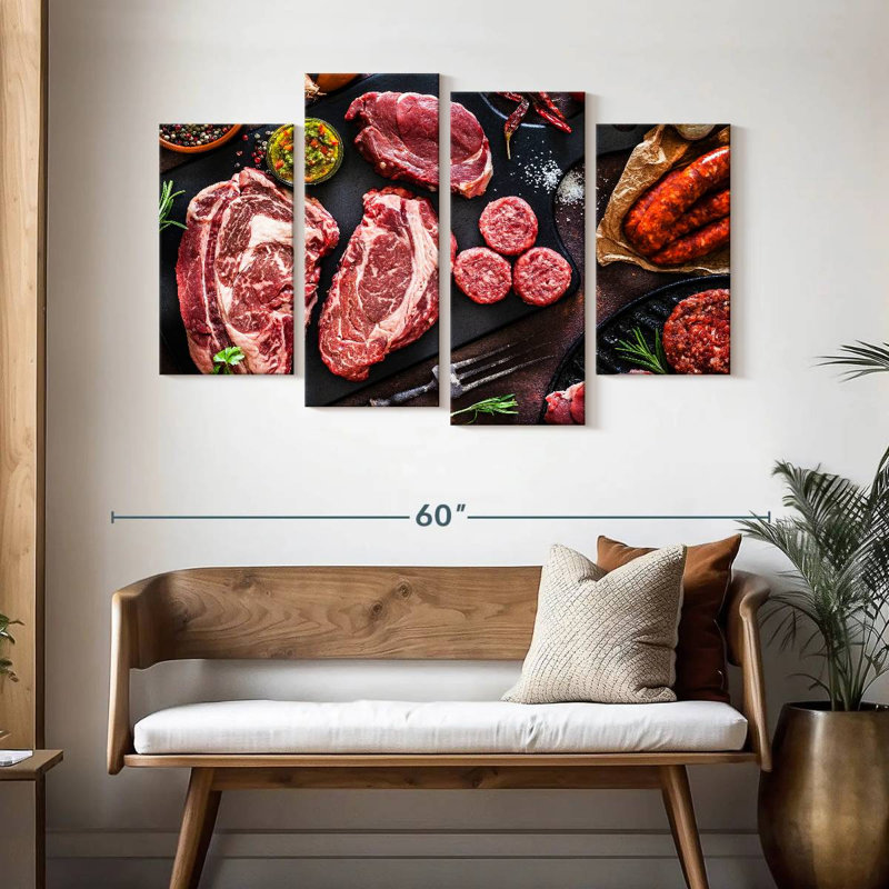 Yarlin Raw Seasoned Meat, 32" H x 52" W