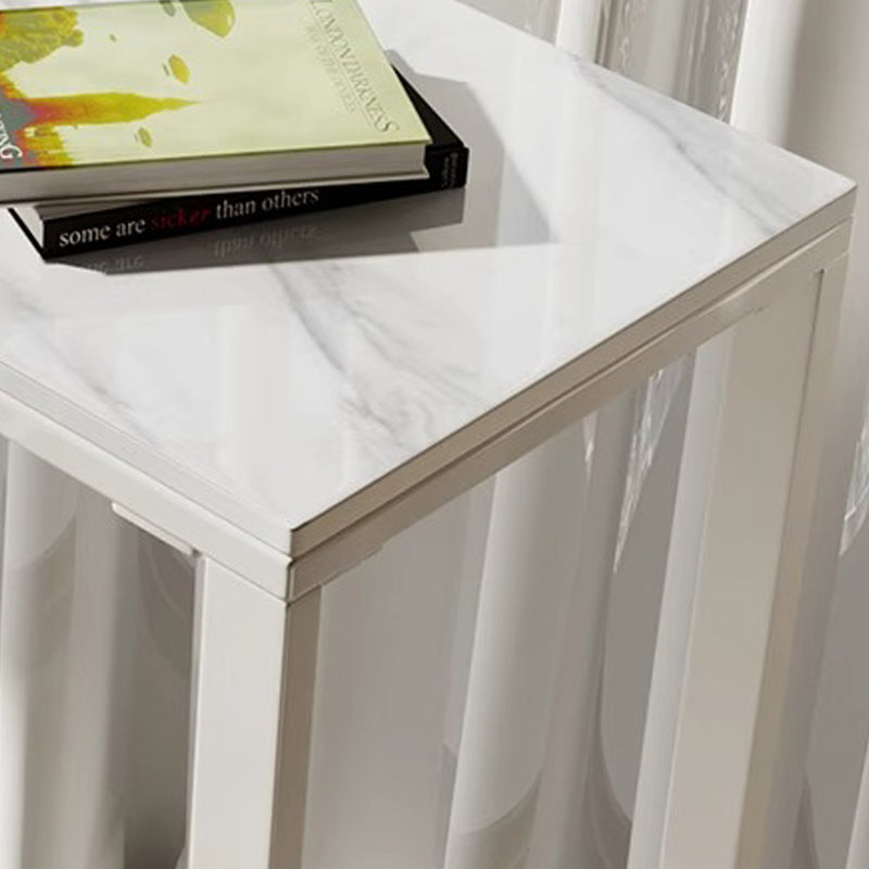  Table de salle à manger Hesser, Blanc, H 41,3 po x L 55,1 po x l 15,7 po