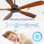Ventilateur de plafond 60 po en bois sans lumière avec télécommande