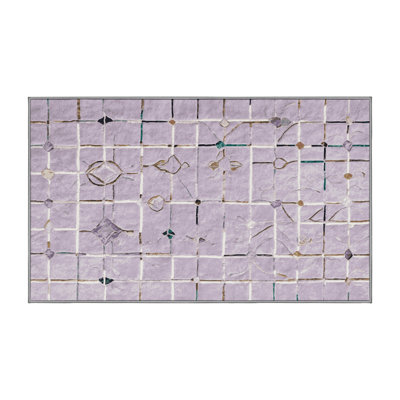 Tapis rose lavable à la machine