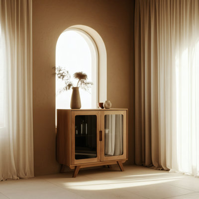 Milnor Mango Wood Accent Cabinet